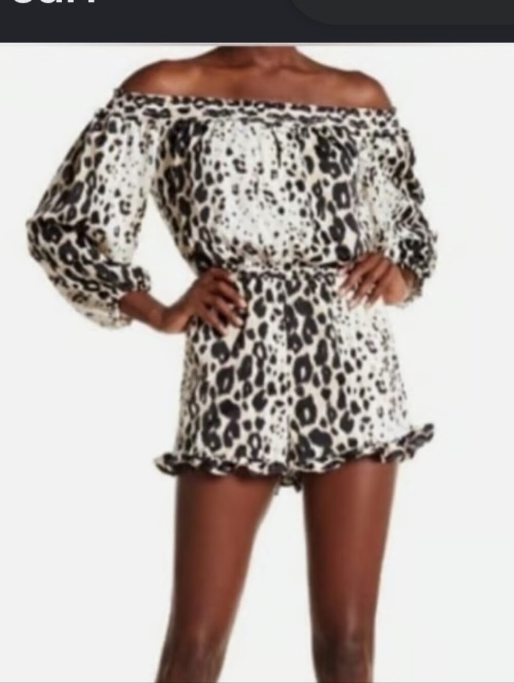 Bebe Off The Shouler Romper - Picture 3 of 6